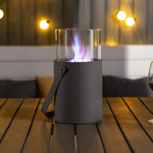 Coolbibila Portable Indoor Outdoor Fireplace,Mini Ethanol Fire Pit with Glass Wind Guard,Indoor Tabletop Fire Pit,Small Outdoor Garden Fire Pit - 1 of 4