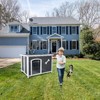 DSVIMOY Foldable Large Wooden Dog House, Outdoor Waterproof Dog Cage, Windproof and Warm Dog Kennel, Gray, 40.55"*25.2"*29.13" - 2 of 4