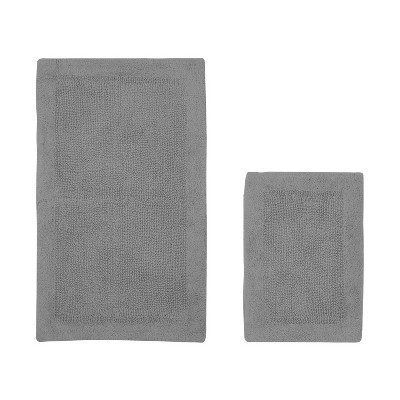 Better Trends Edge 100% Cotton Tufted Reversible Bath Rug Set 2 PC (17 ...