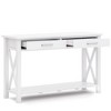 NicBex Crisscross Design Narrow Console Table with Storage,Entryway Table with 2 Drawers & Bottom Shelf,Foyer Table for Hallway,Living Room - 3 of 4