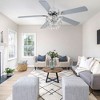 Bella Depot 52" Modern Silver Crystal Ceiling Fan with Light and Remote - 3 of 4