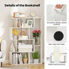 Tangkula 2 PCS 47" Open-back Geometric Bookshelf Free-standing Storage Shelf Unit - 4 of 4