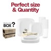 Smarty Had A Party Solid White Flat Rounded Square Plastic Wedding Set - 120 Sets - 3 of 4