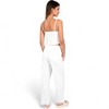 Anna-Kaci Lounge Women's Lace Trim Ribbed Knit Pajama Set with Adjustable Drawstring for Everyday Wear - 4 of 4