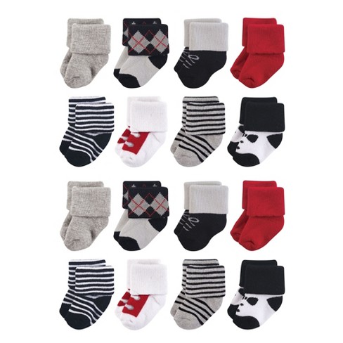 Little Treasure Cotton Rich Terry Socks 16-Pack, Tuxedo - image 1 of 2