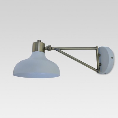 Crosby Swing Arm Sconce Wall Light White Includes Energy Efficient Light Bulb - Threshold™