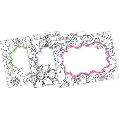 Barker Creek Color Me! In My Garden Name Badges & Self-Adhesive Labels BC1541