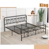 Infans King Size Bed Frame Mattress Foundation w/ Headboard 12.5" Under-bed Storage - 2 of 4