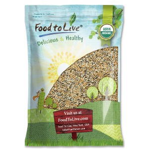 Organic Omega-3 Seeds Mix with Flax, Chia and Sesame, X Pounds - A Blend of Non-GMO Whole Seeds, Raw, Kosher, Vegan, Bulk. - 1 of 4
