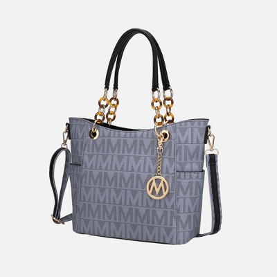 MKF Collection Kissaten Milan “M” Signature Tote Faux Leather Shoulder Bag for Women by Mia K