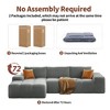 L-Shaped Soft Fabric Modular Sofa with 3 Cushions, Deep Seat and No Assembly Required for Living Room & Bedroom - 3 of 4