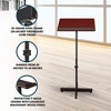 Oklahoma Sound Portable Presentation Series Adjustable Height Lectern Stand 16 Inch x 20 Inch Reading Surface with Book and Paper Stop, Mahogany - 3 of 4