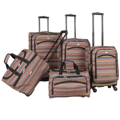 American Flyer Gold Coast 5-Piece Spinner Luggage Set