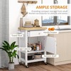 Aghana Digitals Mobile Kitchen Cart with Rubberwood Top, Drawer, Wine Rack, Cabinet & Towel Rack - - 4 of 4