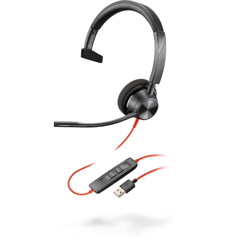 Plantronics Blackwire 3310 - Wired, Single Ear (Mono) Headset with Boom Mic - USB-A to connect to your PC and / or Mac, 1 of 2