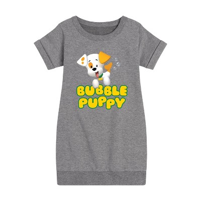 - Bubble Guppies - Bubble Puppy Graphic Short Sleeve Fleece Dress