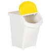 vidaXL Stackable Waste Bins with Lids 3 pcs White PP 31.7 gal - 3 of 4