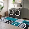 Indoor Modern Geometric Area Rugs Striped Abstract Low Pile Carpets for Living Room Bedroom Washable Non Slip Thin Soft Floor Carpet - 2 of 4