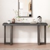 Lyngins Contemporary Geometric Console Table with MDF Pine Veneer Top & Solid Pine Legs, Entryway Table, Sofa Table for Living Room, Hallway, Study - 2 of 4