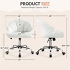 Yaheetech Set of 2 Swivel Upholstered Desk Chair with Tufted Shell-Shaped Back and Adjustable Seat Height - 3 of 4