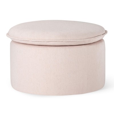 Maven Lane Lyra Contemporary Ottoman in Fabric Upholstery