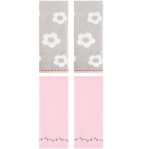 REGALWOVEN 4 Pcs Cute Floral Pattern Bathroom Soft Absorbent Hand Towel - 1 of 4