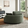 55'' Corduroy Chenille Foam Modern Single Sleeper Chair with 360¡ã Swivel and Pillow for Living Room and Bedroom - 4 of 4