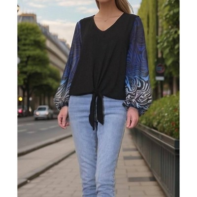 Women's Norah Front Tie V-Neck Top - VaVa