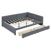 NicBex Full Size Linen Fabric Daybed Modern Wooden Bed Frame with 2 Storage Drawers for Bedroom, Living Room, No Box Spring Required - 3 of 4