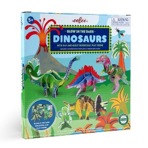eeBoo: Dino 3D Glow-in-The-Dark - includes 4 Constructible Dinosaurs & 4 Prehistoric Plants, Building & Construction Set, Play Scene, Ages 5+ - 1 of 4