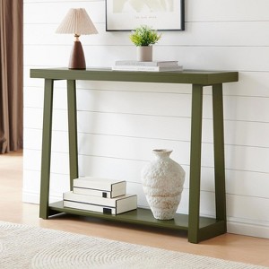 Kings Brand Emma Narrow Console Table with Shelf – Ideal for Entryway, Sofa, Hallway, Living Room, Office, Foyer, 44 Inch - 1 of 4