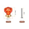 Unique Bargains Crystal Cabinet Knobs with Screw for Cupboard Wardrobe 2 Pcs - 2 of 4