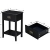 VECELO 1/2PCS 2-tier Nightstand Modern Side End Tables with Drawer & Open Shelf for Living Room, Bedroom - image 3 of 4