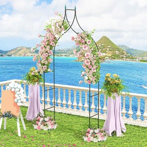 Costway Steel Garden Arch Rose Arbor Climbing Plant Outdoor Garden - 1 of 4