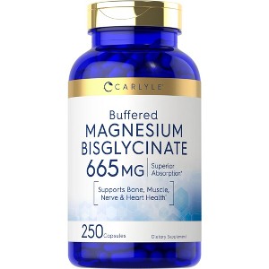Carlyle Magnesium Bisglycinate 665 mg | 250 Capsules - 1 of 3