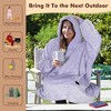 Tirrinia Woman Fleece Blanket Hoodie Sweatshirt, Soft Comfy Wearable Blanket Hoodie Pullover, Cozy Christmas Gift for Woman Wife Girlfriend - 4 of 4