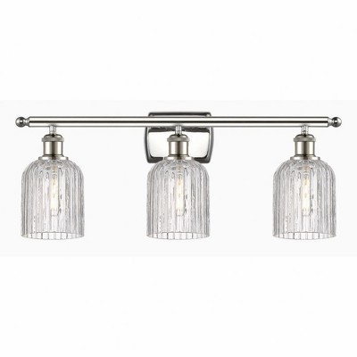 Bridal Veil - 3 Light Bath Vanity In Art Deco Style-10 Inches Tall and 25 Inches Wide