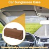 Unique Bargains Universal Car Sunglasses Case Magnetic Storage Box PU 6.69"x1.96" 1 Pcs - 2 of 4