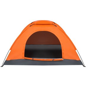 Cesicia 1-Person Waterproof Camping Dome Tent, Automatic Pop Up Tent, for Outdoor Hiking, Orange - 1 of 4