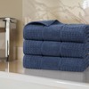 Zero Twist Cotton Waffle Honeycomb Medium Weight Bathroom Towel Set by Blue Nile Mills - 2 of 4