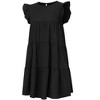 Coolmee Women Summer Mini Dress Casual Ruffle Sleeve Babydoll Dress Beach Loose Flowy Short Sundress - 2 of 4