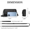 FATMOON Zip Around Wristlet Purse with 2 Straps - Crossbody Phone Bag, Embossed Mini Shoulder Bag, Large Capacity Wallet for Women - 3 of 4
