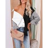 Clearlove Women's Color Block Corduroy Relaxed Shirt Jacket Oversized Button Front Casual Cover-Up - 2 of 4