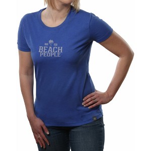 Pavilion Gift Company - Beach People - Double Extra Large Blue Women's T-Shirt - Shirts - 1 of 4