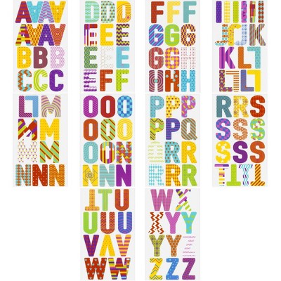 1300 Pieces Small Foam Letters Stickers for Crafts, 50 Sets of 0.87  Self-Adhesive A-Z Alphabet Letters (6 Assorted Colors) 