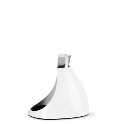 White and Stainless Steel Toilet Plunger with Flange