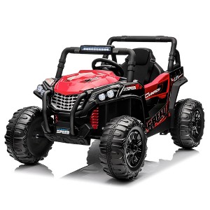 12V Kids Ride On Utv Truck Car w/Parent Remote Control, 2 Spring Suspension, Led Lights, Wireless Connection, Music for 3-8 Boys & Girls - 1 of 4
