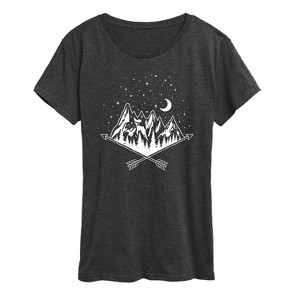 Women's - Instant Message - Mounatin Scene Short Sleeve Graphic T-Shirt - 1 of 4