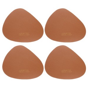 Unique Bargains Irregular PVC Leather Waterproof Anti-slip Home Decor Coasters 4 Pcs - 1 of 4