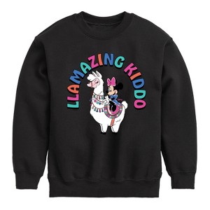 Boys' - Disney - Llamazing Kiddo Graphic Long Sleeve Fleece Sweatshirt - 1 of 4